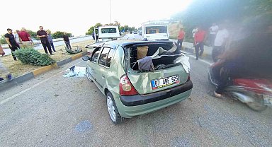 Kamyonete çarpan otomobil karşı şeride geçti: 2 yaralı