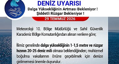 Karadeniz'de yüksek dalga uyarısı: "Denize girmeyin"