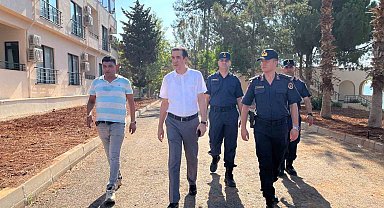 Kaymakam Topsakaloğlu, Tekeli Jandarma Sosyal Tesisleri inşaatını inceledi