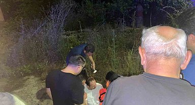 Kedilere süt verirken bahçeye düştü