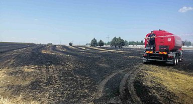 Keşan'da çıkan yangında 12 dönüm buğday ekili alan zarar gördü