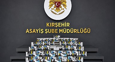 Kırşehir'de 460 paket makaron ele geçirildi