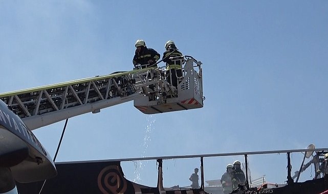 Konya'da iş yerinde çıkan yangın paniğe neden oldu