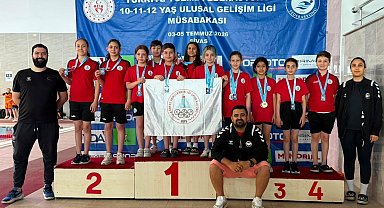 Körfez Gençlerbirliği yüzmede 21'i birincilik olmak üzere 29 madalya kazandı