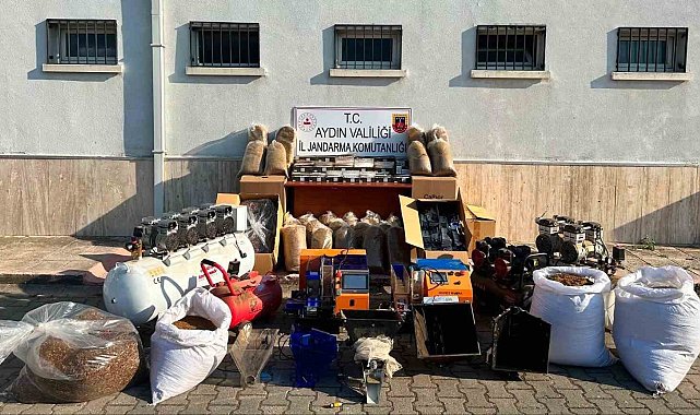 Köşk'te kaçak sigara imalathanesine operasyon: 350 kilo tütün ele geçirildi