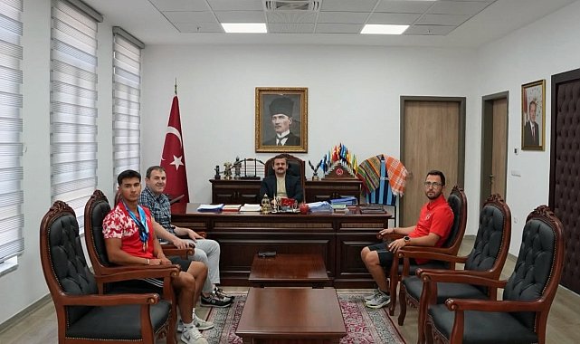 Köyceğiz Kaymakamı Kumcu, Dünya Şampiyonu Karahan'ı ağırladı