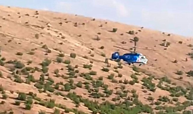 Malatya'daki orman yangınına havadan müdahale