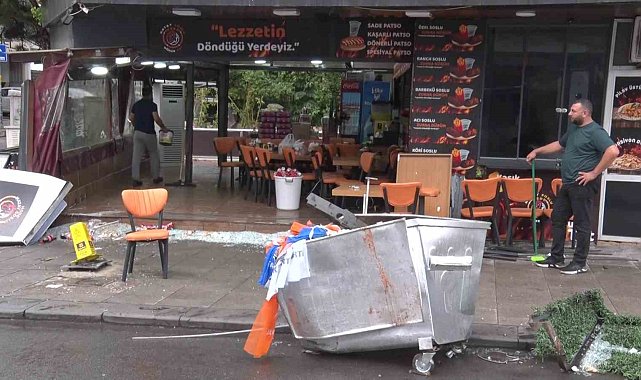 Maltepe'de alkollü sürücü dükkana daldı