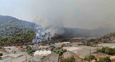 Mersin'de alevlerin yerleşim yerlerine sirayet etmemesi için ekipler yoğun çaba harcıyor