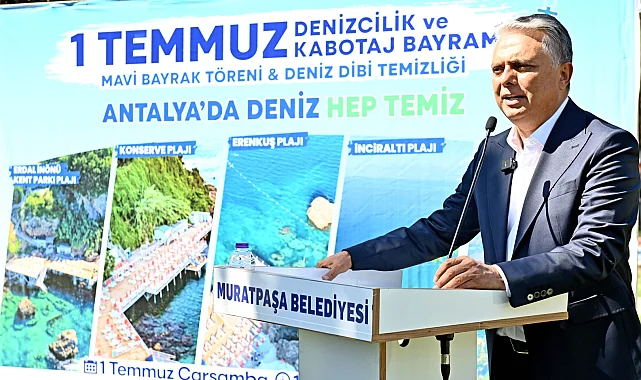 Muratpaşa'nın 5 halk plajına bir kez daha mavi bayrak