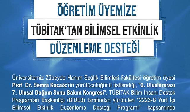 NÖHÜ öğretim üyesine TÜBİTAK'tan kongre desteği