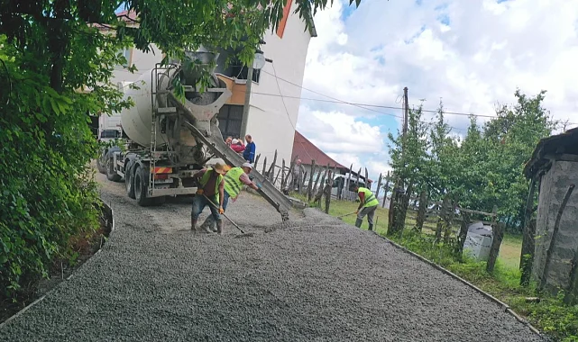 Ordu ve Samsun'u birleştiren yolda çalışmalar sürüyor