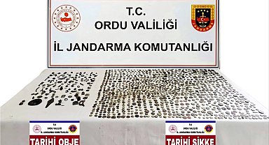 Ordu'da çok sayıda sikke ve tarihi eser objeler ele geçirildi