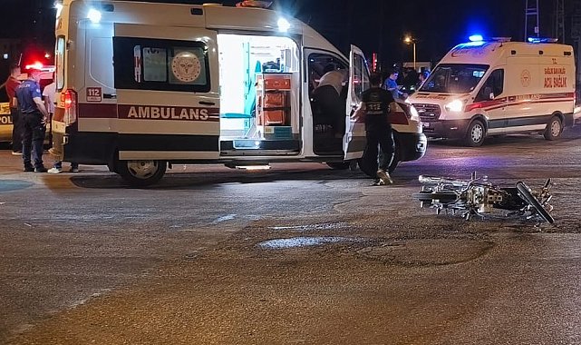 Otomobil ile motosiklet çarpıştı: 1 yaralı