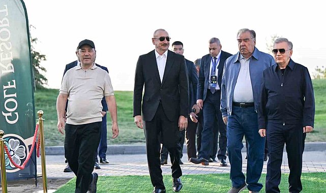 Özbekistan, Tacikistan ve Azerbaycan cumhurbaşkanları, Kırgızistan'da golf kulübü açılışına katıldı
