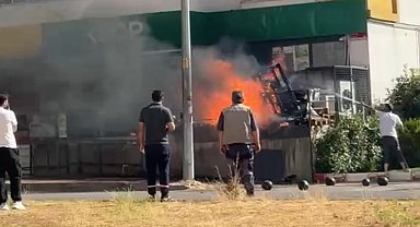 Siirt'te atık malzemelerde çıkan yangın söndürüldü