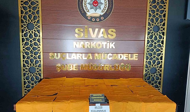 Sivas'ta 89 bin 559 adet kâğıda emdirilmiş uyuşturucu madde ele geçirildi