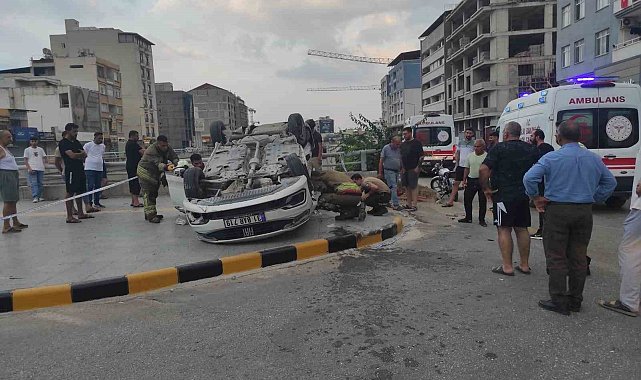 Takla atan otomobilde 19 ve 23 yaşındaki 2 genç can verdi