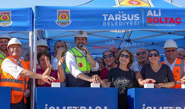 Tarsus'ta yıllardır beklenen kentsel dönüşümde ilk beton döküldü