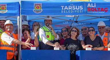 Tarsus'ta yıllardır beklenen kentsel dönüşümde ilk beton döküldü