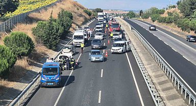 Tekirdağ'da 7 aracın karıştığı zincirleme kaza: 1 yaralı