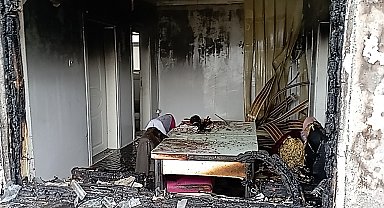 Tokat'ta yanan ev kullanılmaz hale geldi