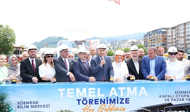 Trabzon Sürmene'de kapalı otopark ve pazar yerinin temeli atıldı