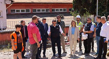Vali Sözer 8 okuldaki eğitim yatırımlarını sahada inceledi