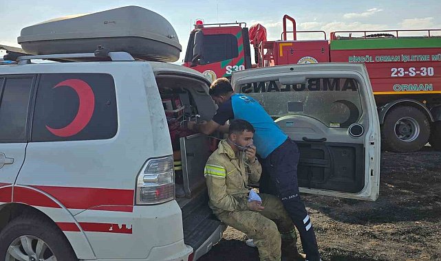 Yangına müdahale eden 4 personel dumandan etkilendi