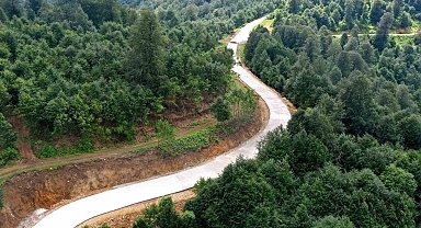 Yeşil Yol'da beton yol çalışmaları sürüyor