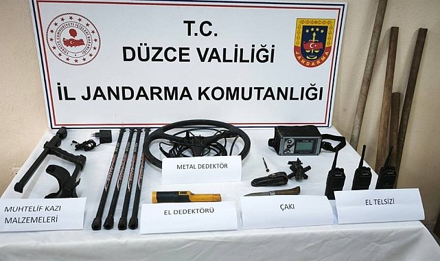 Yığılca'da kaçak kazıya Jandarma baskını