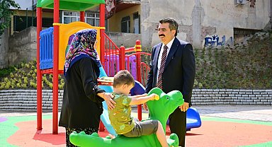 Yıldırım'da parklara yaz bakımı