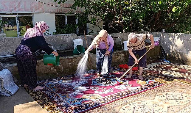 Yozgat'ta geleneksel halı yıkama mesaisi başladı