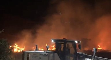 Yozgat'ta hububat ekili alanda yangın