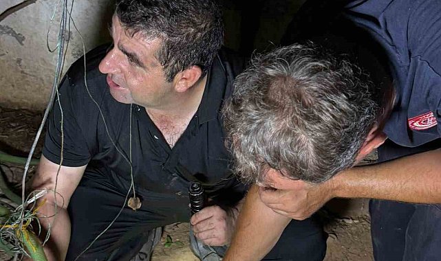 30 metrelik sondaj kuyusuna düşen yavru kedi itfaiyenin 5 saatlik film gibi operasyonu ile kurtarıldı