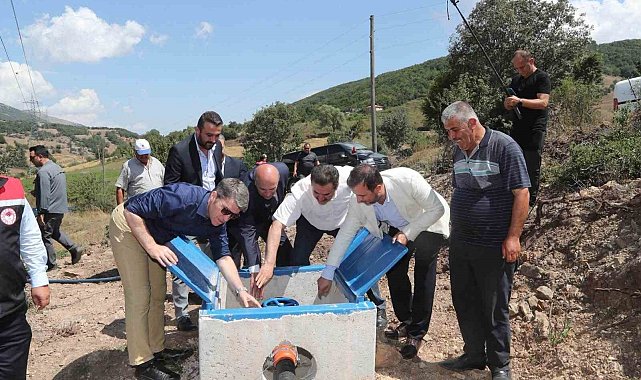 Amasya'nın Direkli köyünde 19 hektar araziye basınçlı sulama sistemi