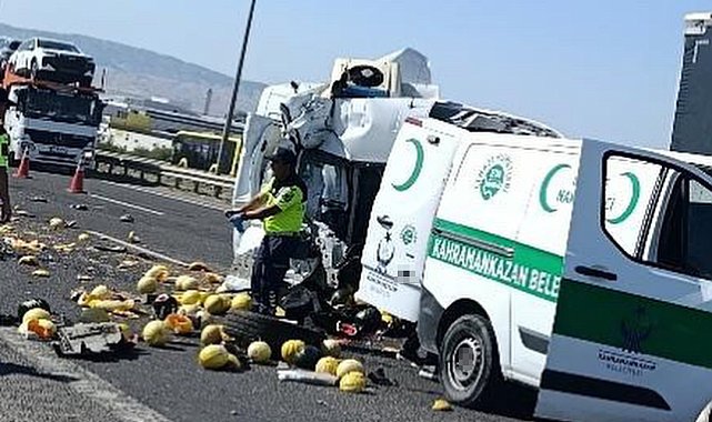 Ankara'da iki kamyonet çarpıştı: 1 ölü, 2 yaralı