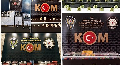 Antalya'da çok sayıda suç unsuru ele geçirildi
