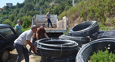 Antalya'da üreticiye sulama borusu desteği