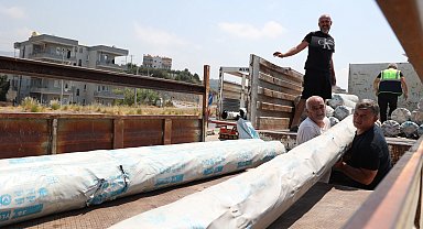 Antalya'da yangın sonrası çiftçilere sera naylonu desteği