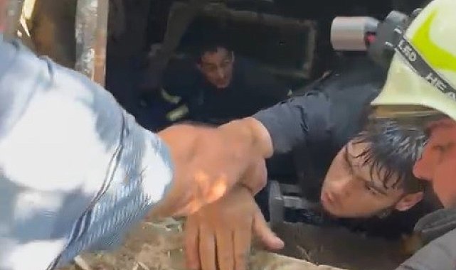 Bahçede dolaşırken üzeri kapalı kuyuya düştü
