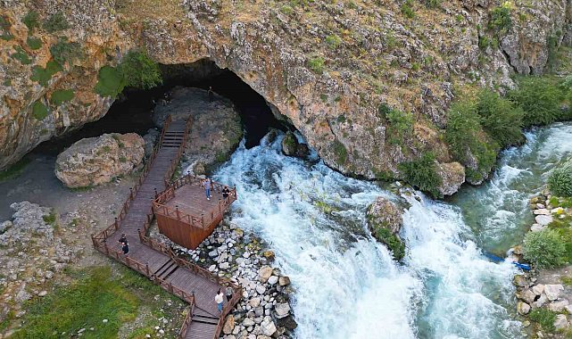 Bahçesaray'da gür akan sular yaban hayatına can veriyor