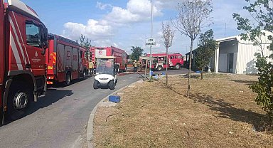 Bakırköy'de hastane bahçesinde korkutan yangın