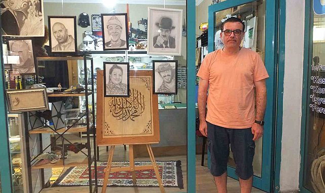 Balıkesirli şoförün karakalem resimleri takdir topladı