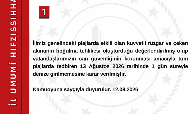 Bartın'da denize girmek yasaklandı
