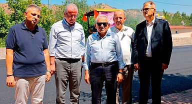 Başkan Büyükkılıç, Sazyolu caddesindeki sıcak asfalt çalışmalarını inceledi