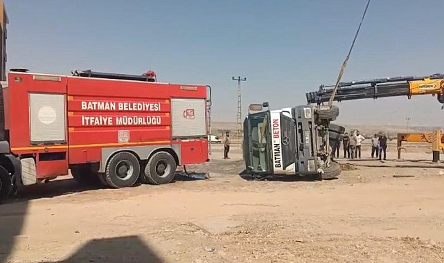 Batman'da beton mikseri devrildi: 1 yaralı