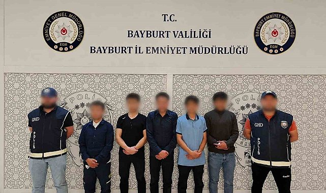 Bayburt'ta 5 düzensiz göçmen yakalandı