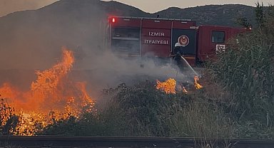 Bayındır çevre yolunda yangın