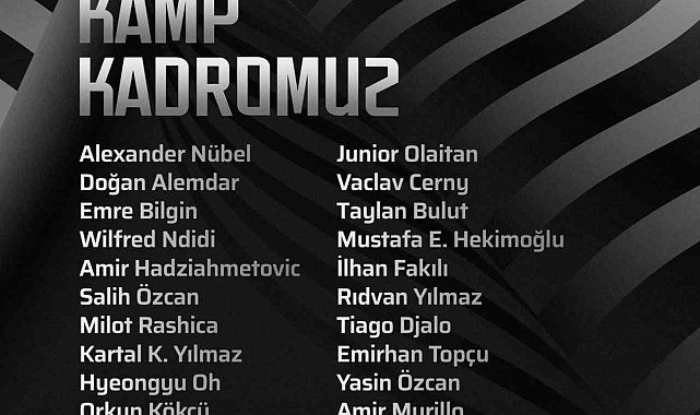 Beşiktaş'ın Hradec Kralove maçı kamp kadrosu belli oldu